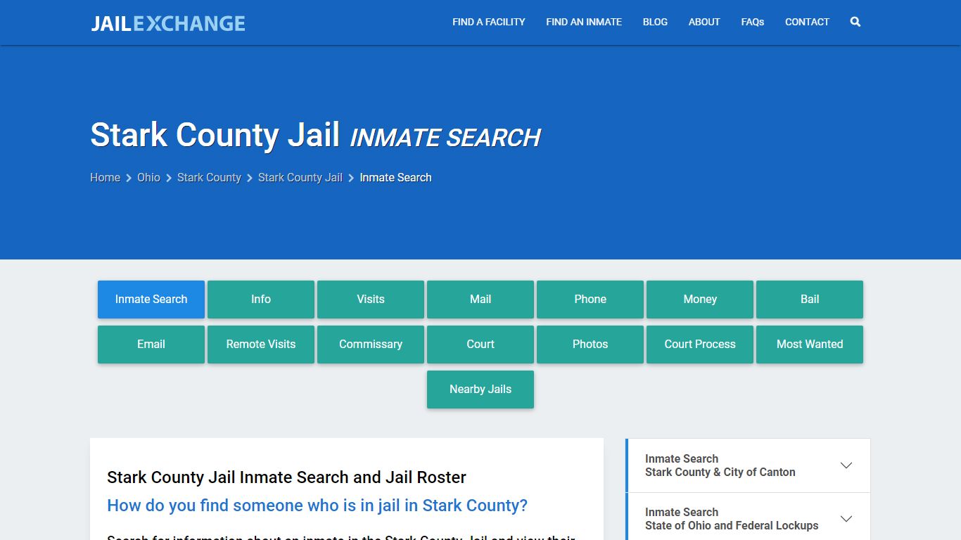 Inmate Search: Roster & Mugshots - Stark County Jail, OH